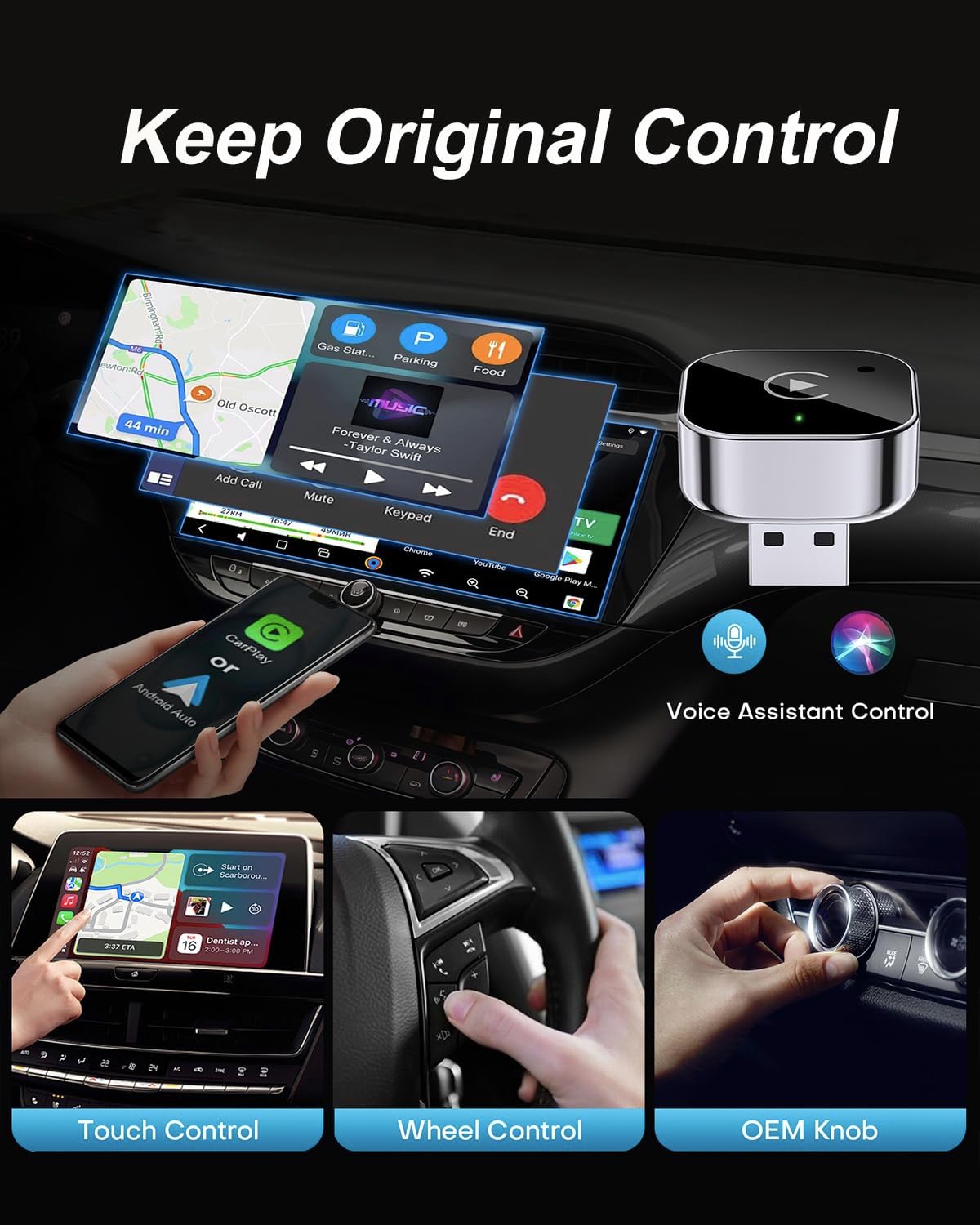 Found™ Wireless Carplay & Android Auto Device