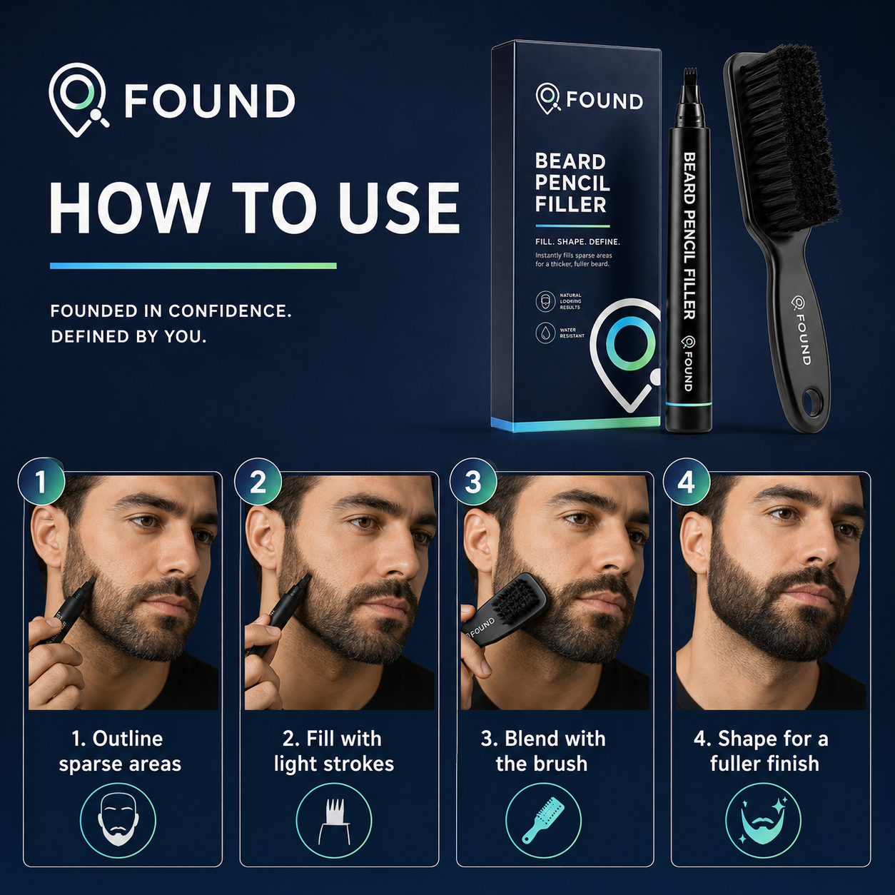 FOUND™ Beard Pencil Filler